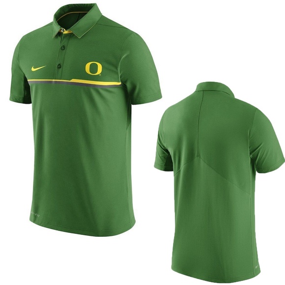 Nike Other - Nike Oregon Ducks Elite Polo Coach Shirt Green Dri